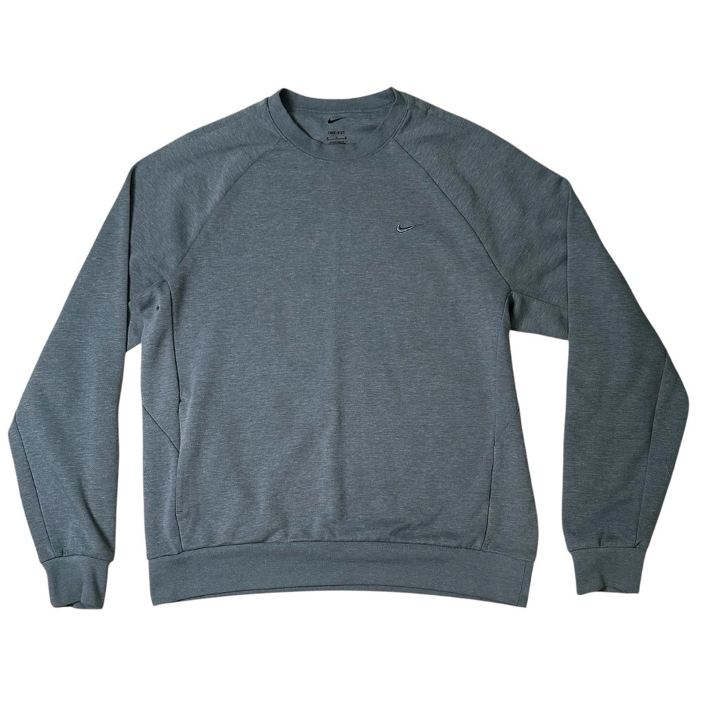 Nike Men’s Medium Grey Primary Fleece Dri-FIT UV Performance Crew Sweatshirt